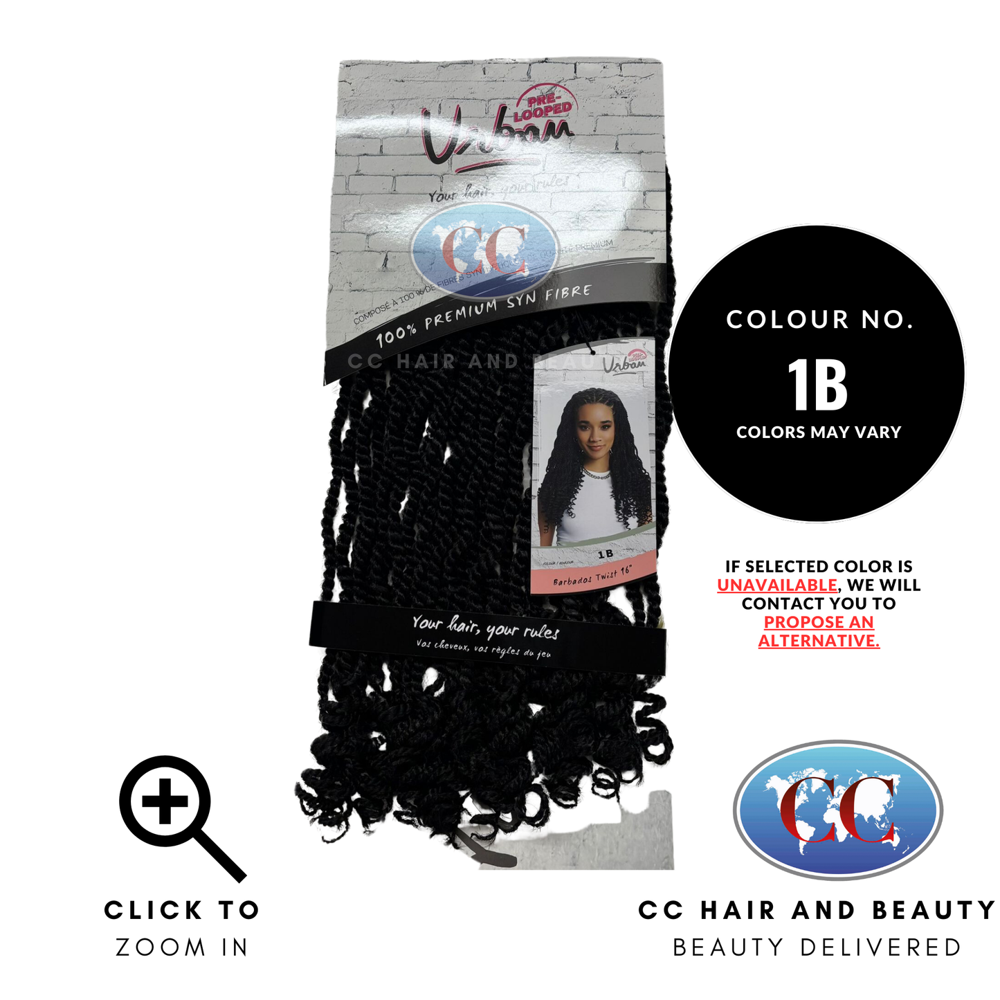 Urban pre - looped Barbados Twist 16" | CC Hair & Beauty UK