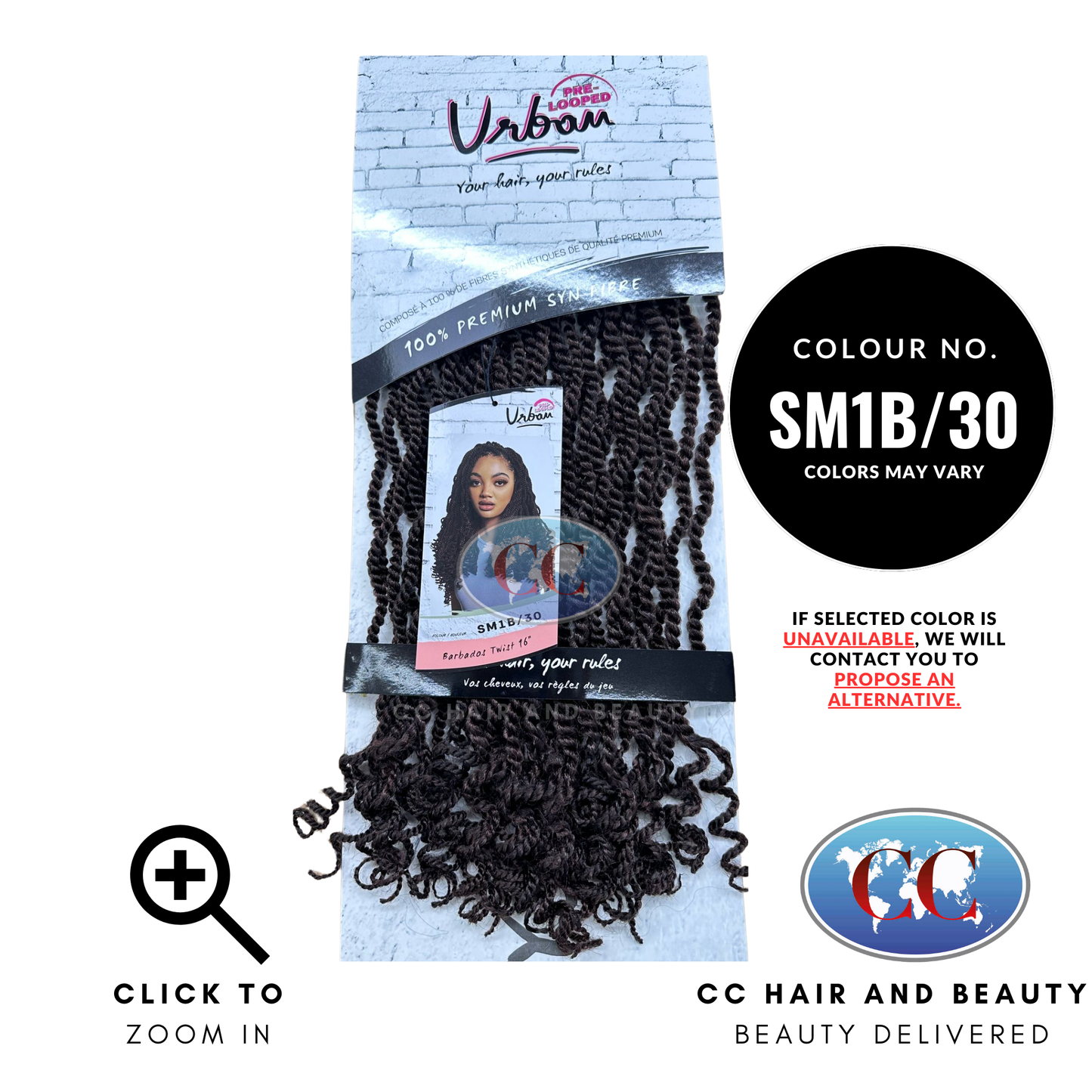 Urban pre - looped Barbados Twist 16" | CC Hair & Beauty UK