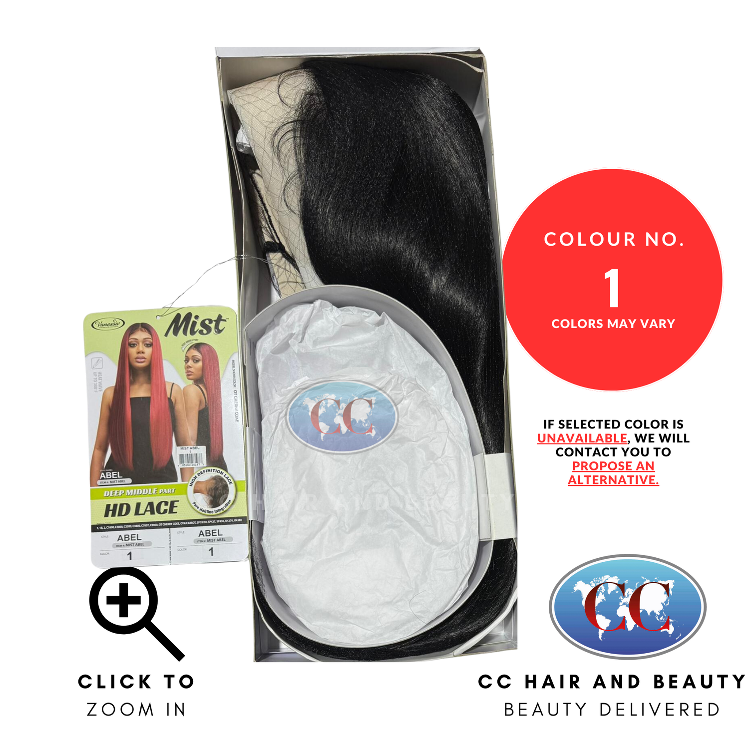 Vanessa Deep Middle Part Hd Lace Wig Mist Abel-Colour 1