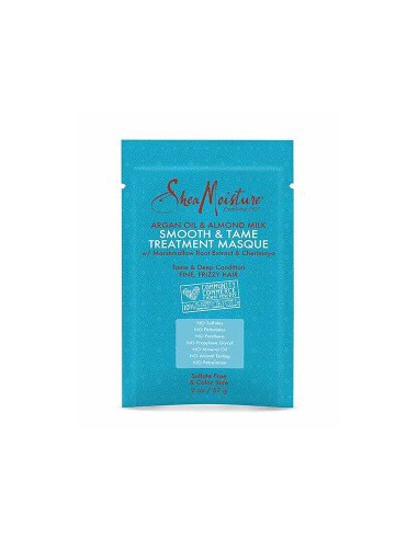 Shea Moisture Argan Oil And Almond Milk Smooth And Tame Treatment Masque Sachet 57g - product detail | CC Hair & Beauty