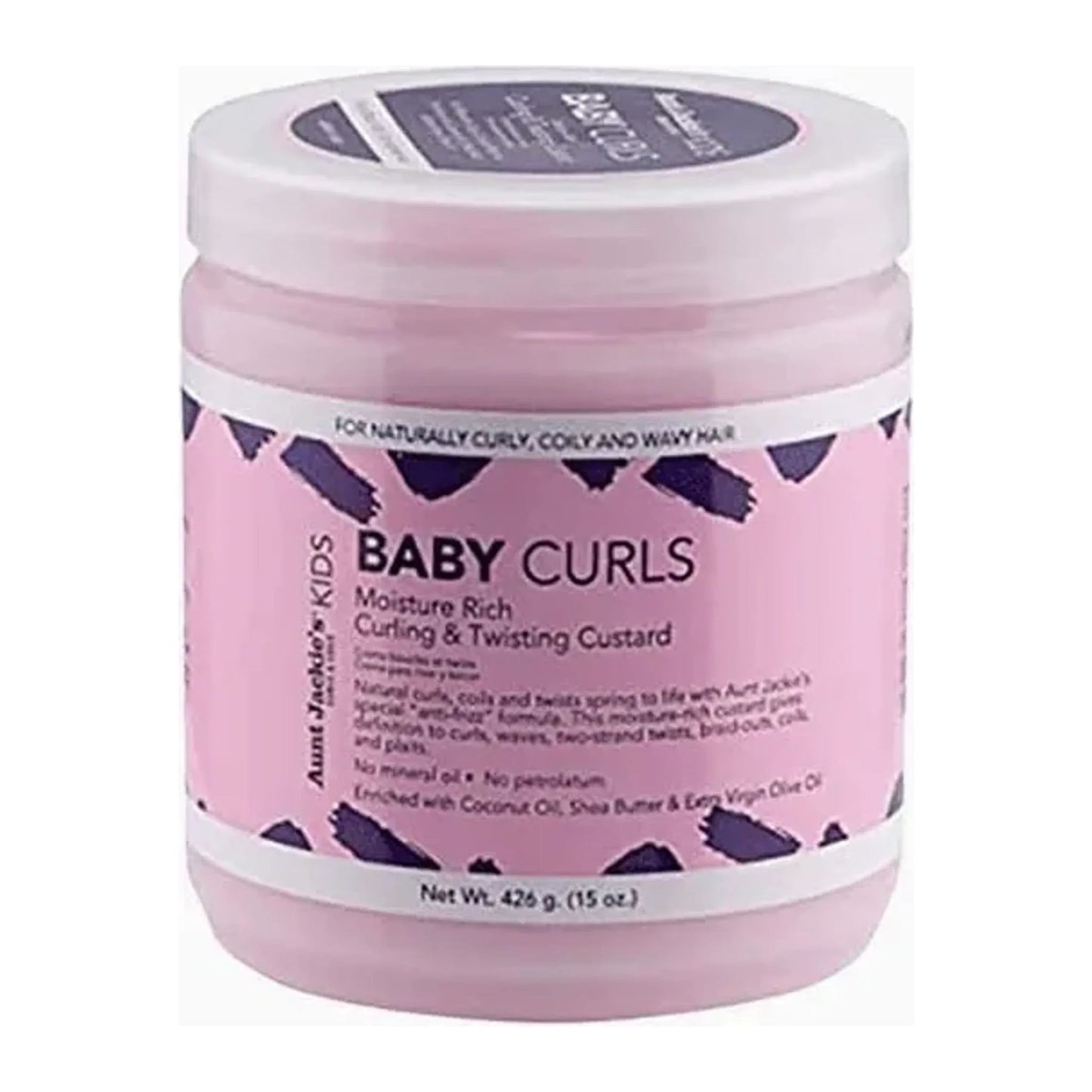 Aunt Jackies Baby Girl Curls Curling and Twisting Custard 15oz jar for baby curls