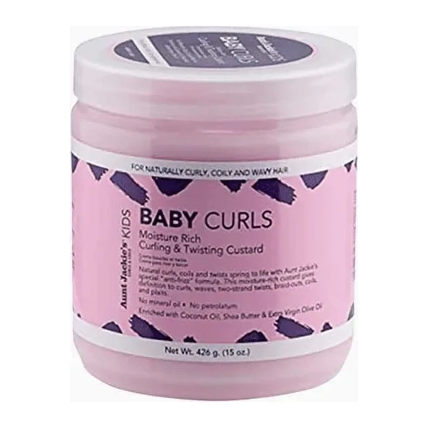 Aunt Jackies Baby Girl Curls Curling and Twisting Custard 15oz jar for baby curls