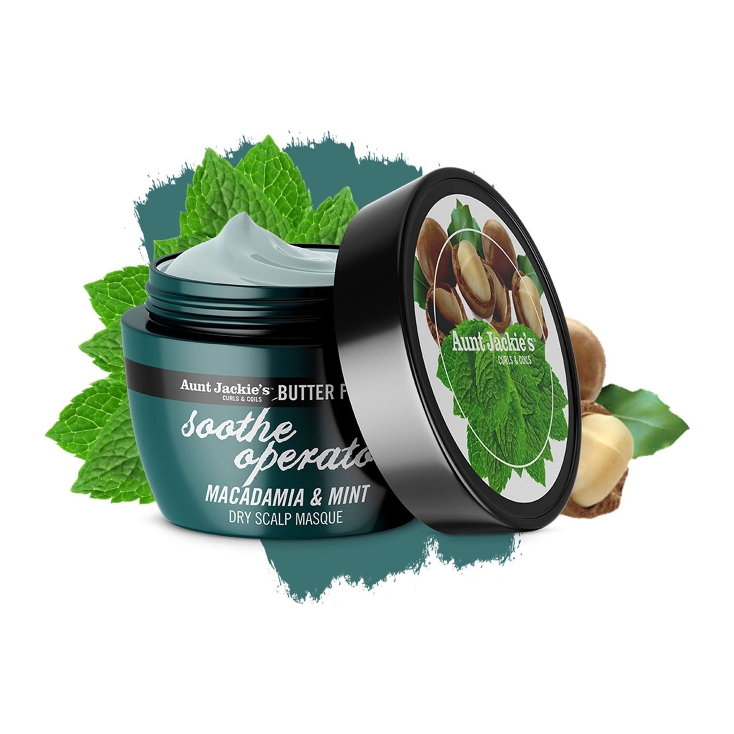 Aunt Jackies Butter Fusions Macadamia & Mint Dry Scalp Masque 240ml