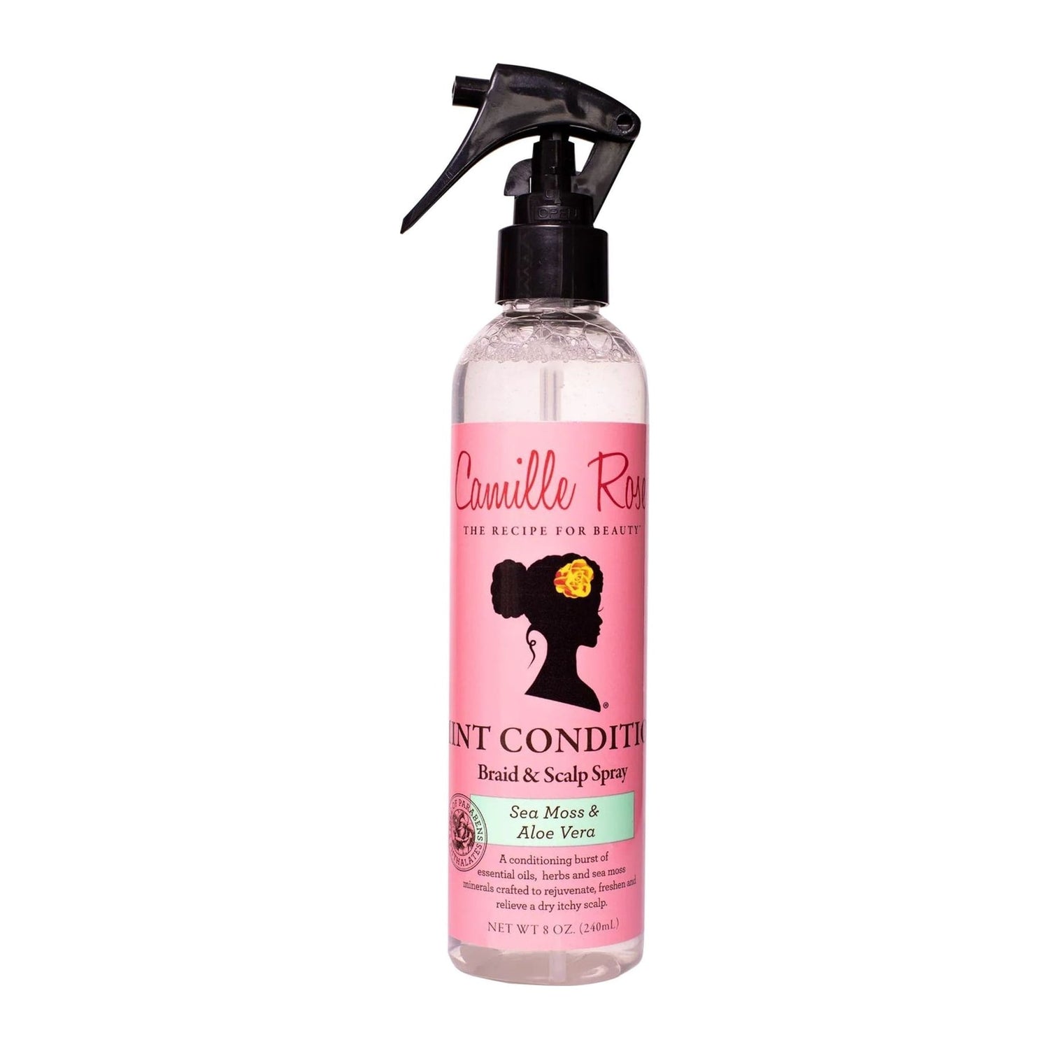 Camille Rose Mint Condition Braid & Scalp Spray 240ml bottle for braids, twists and locs