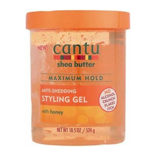 Cantu Shea Butter Maximum Hold Anti-Shedding Styling Gel with Honey 524g tub