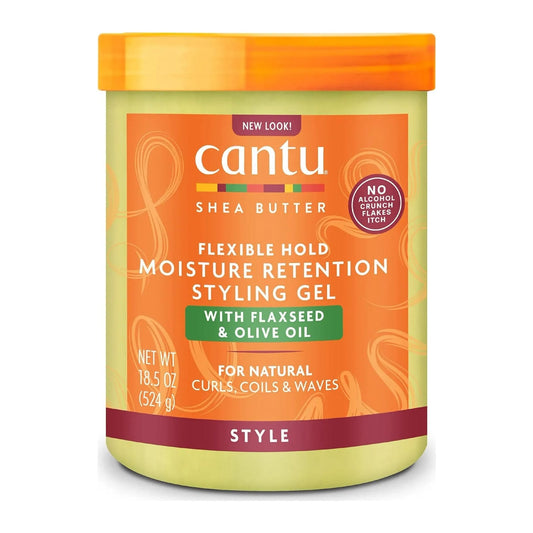 Cantu Shea Butter Maximum Hold Moisture Retention Styling Gel with Flaxseed and Olive Oil 524g tub