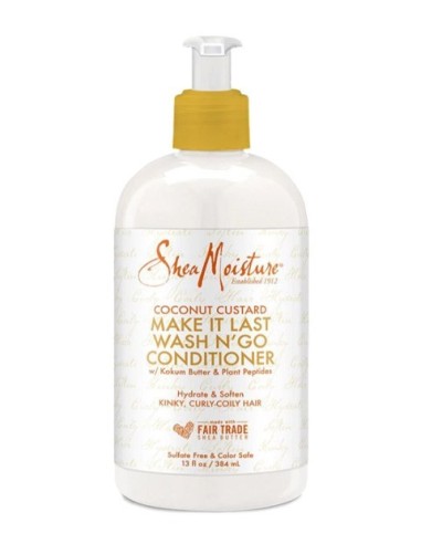 Shea Moisture Coconut Custard Make It Last Wash N GO Conditioner 384 ml | Shop at CC Hair & Beauty UK