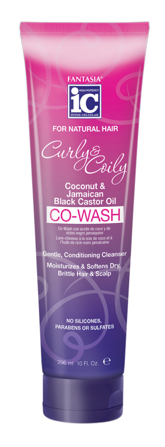 Ic Fantasia Curly & Coily Coconut & Jamaican Black Castor Oil Co-Wash - 10 Oz | Shop at CC Hair & Beauty UK