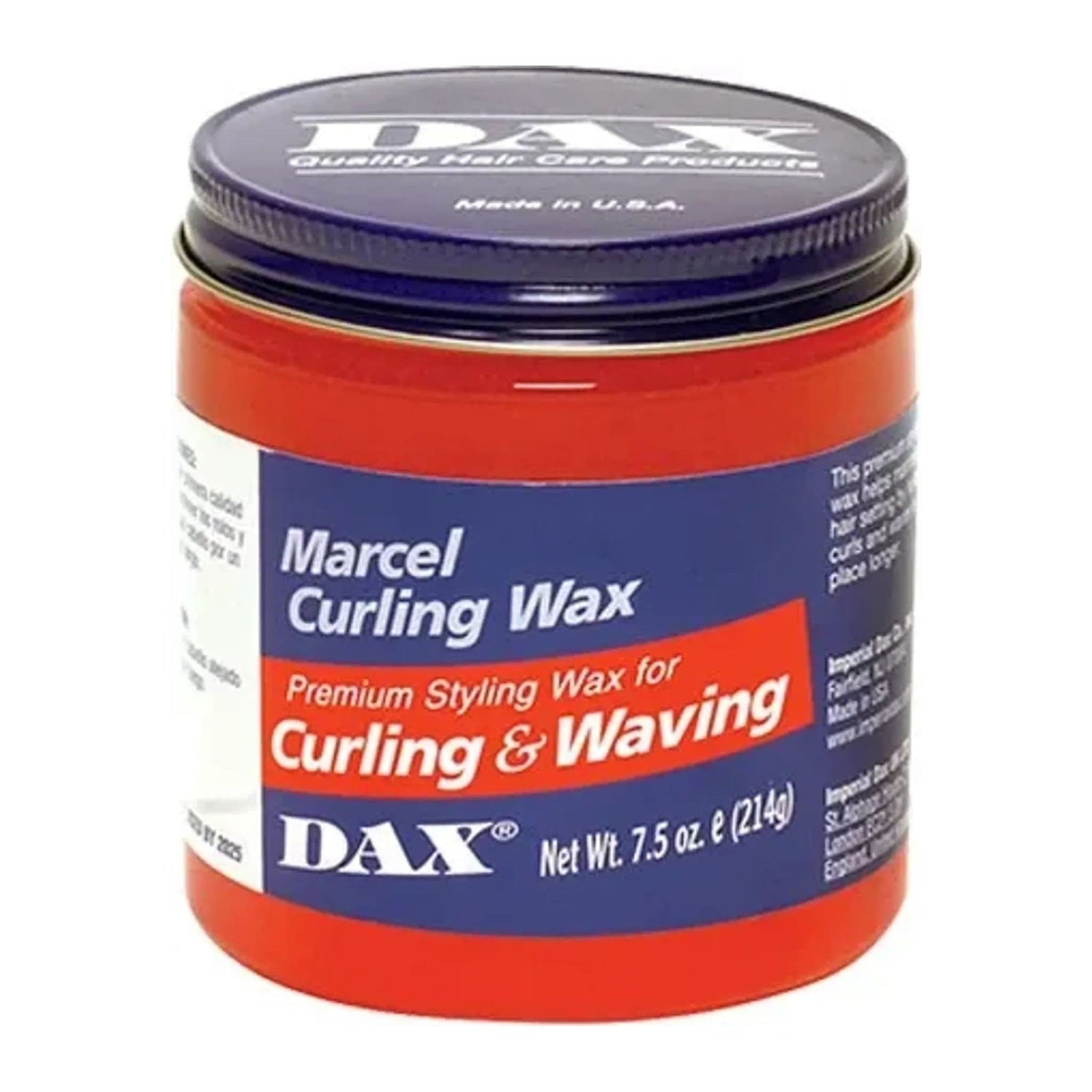 Dax Marcel Curling Wax 214g tub, hair styling pomade for curls and waves