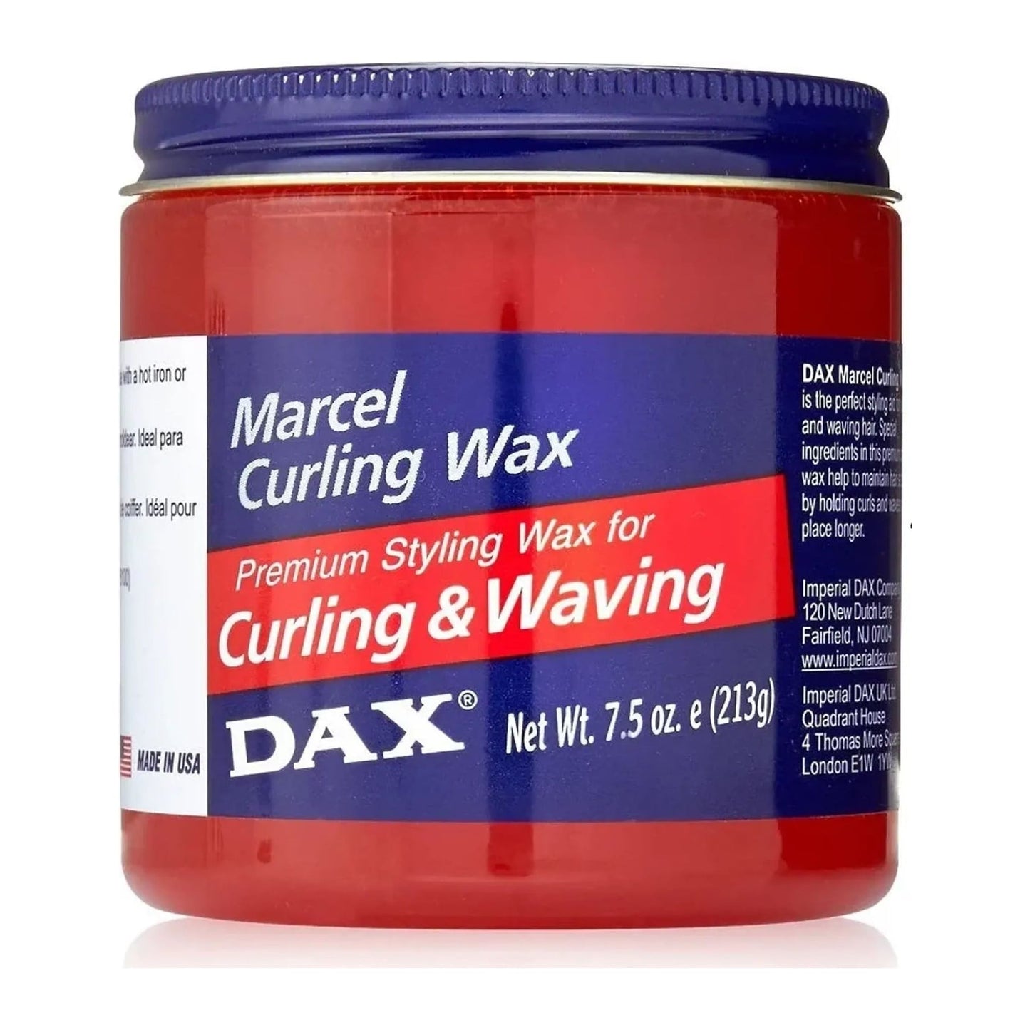 Dax Marcel Curling Wax 214g jar for defining curls and waves
