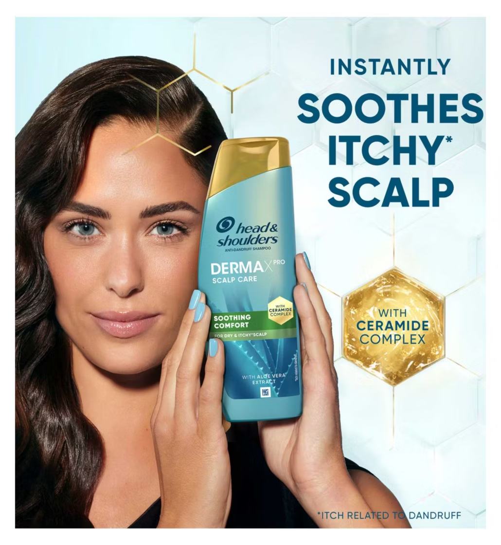 Head & Shoulders DERMA Xᴾᴿᴼ Soothing Anti Dandruff Dry Itchy Scalp Shampoo 250ml - available online | CC Hair & Beauty UK