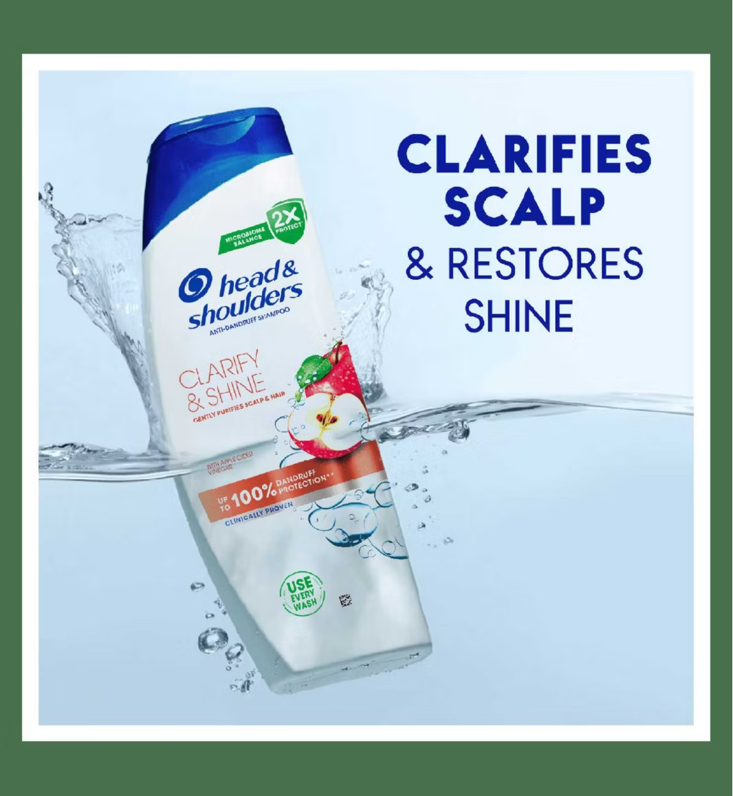 Head & Shoulders Clarify & Shine Shampoo 400ml | CC Hair & Beauty UK