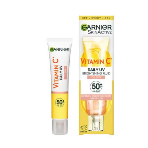 Garnier Skin Active Vitamin C Daily UV Fluid SPF50+ Glow 40ml - available online | CC Hair & Beauty UK