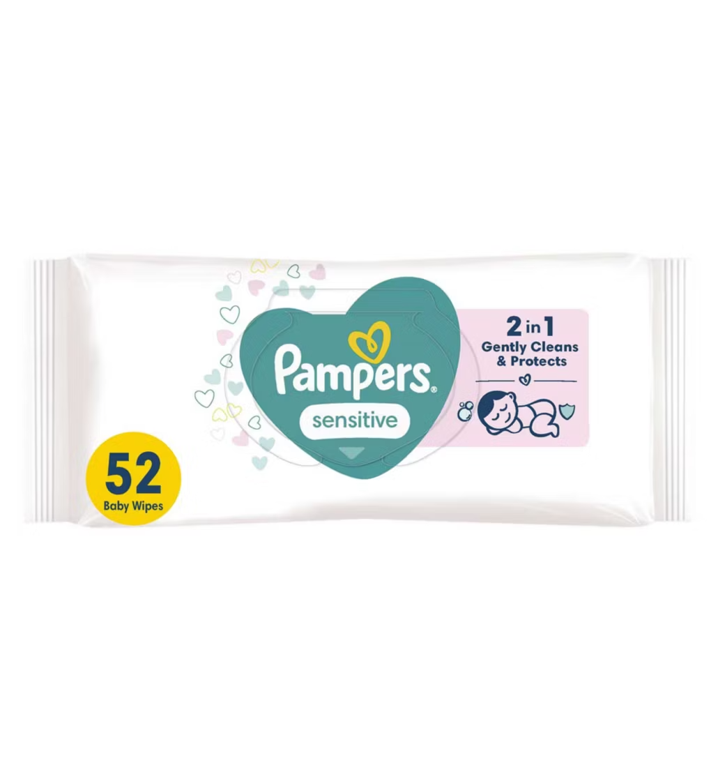 Pampers Sensitive 52 Baby Wet Wipes | CC Hair & Beauty UK