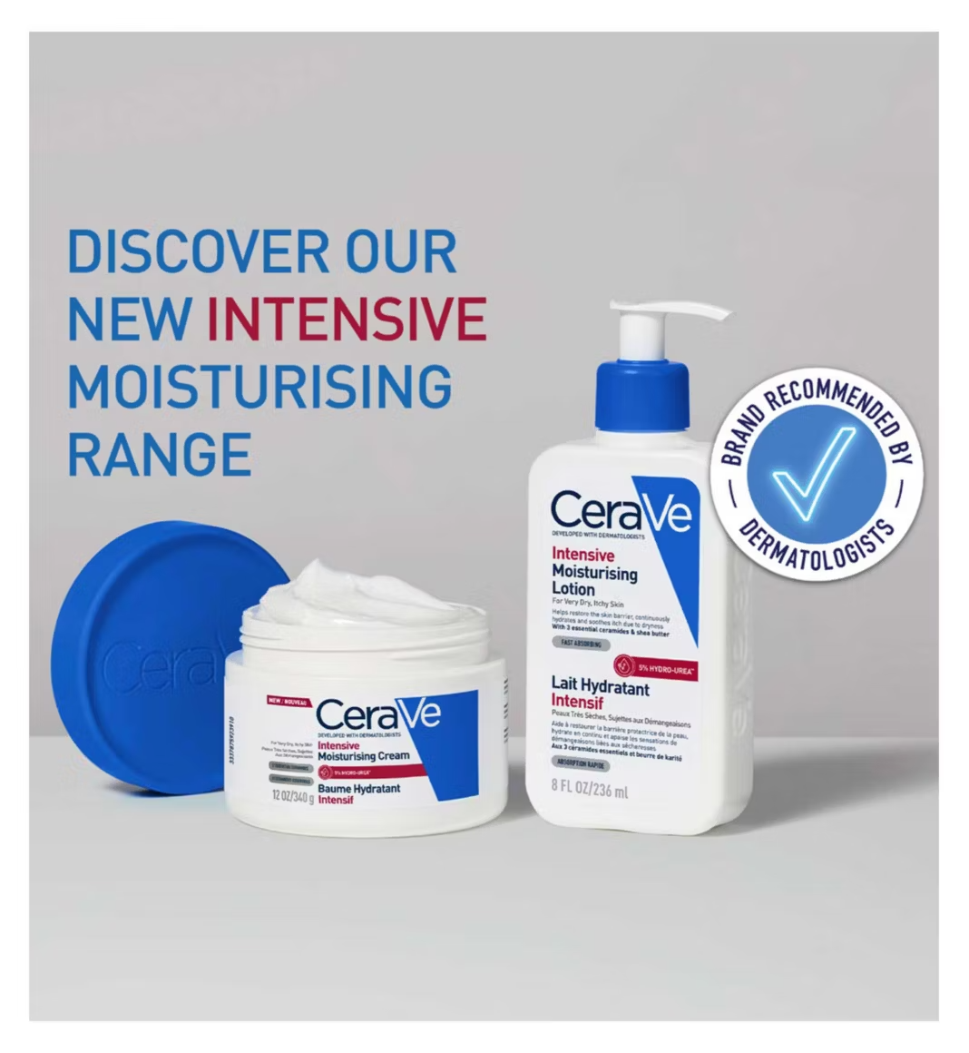CeraVe Intensive Moisturising Cream for Dry To Very Dry Skin 12oz | CC Hair & Beauty UK