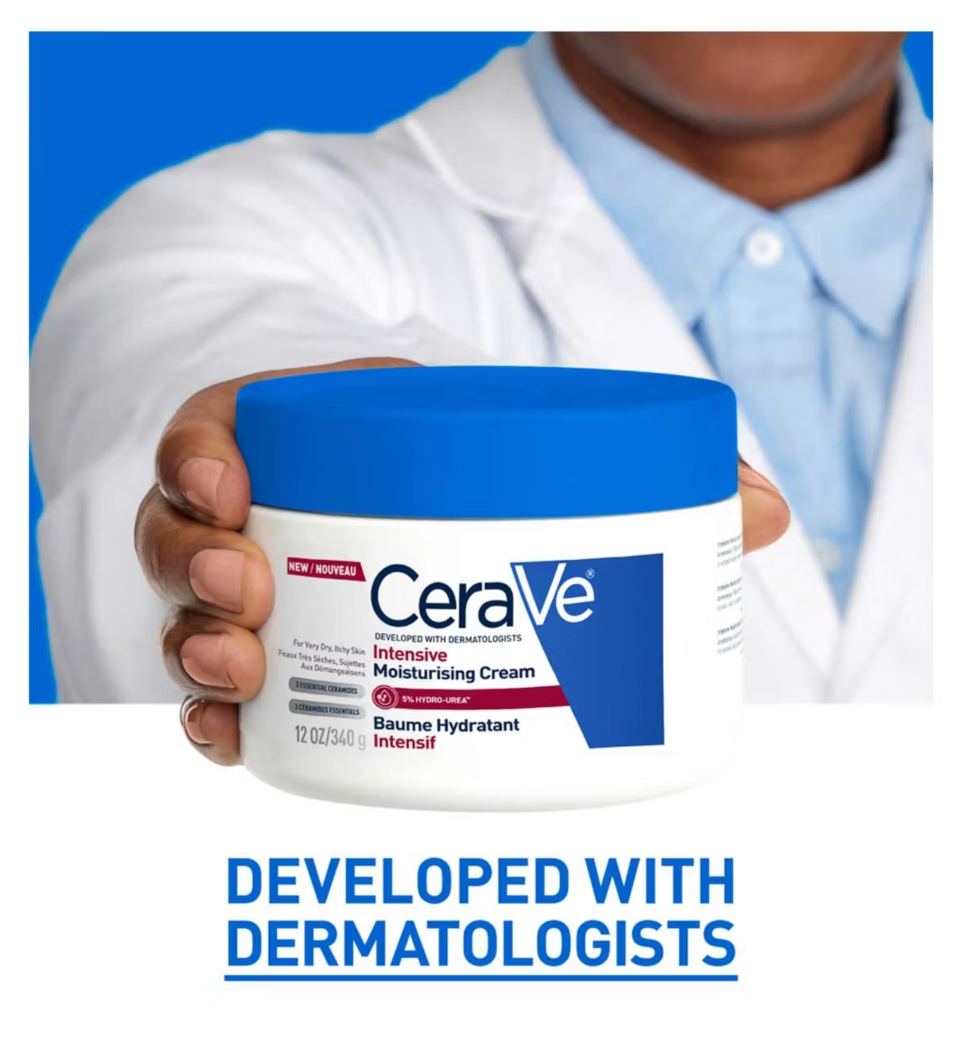 CeraVe Intensive Moisturising Cream for Dry To Very Dry Skin 12oz | CC Hair & Beauty UK