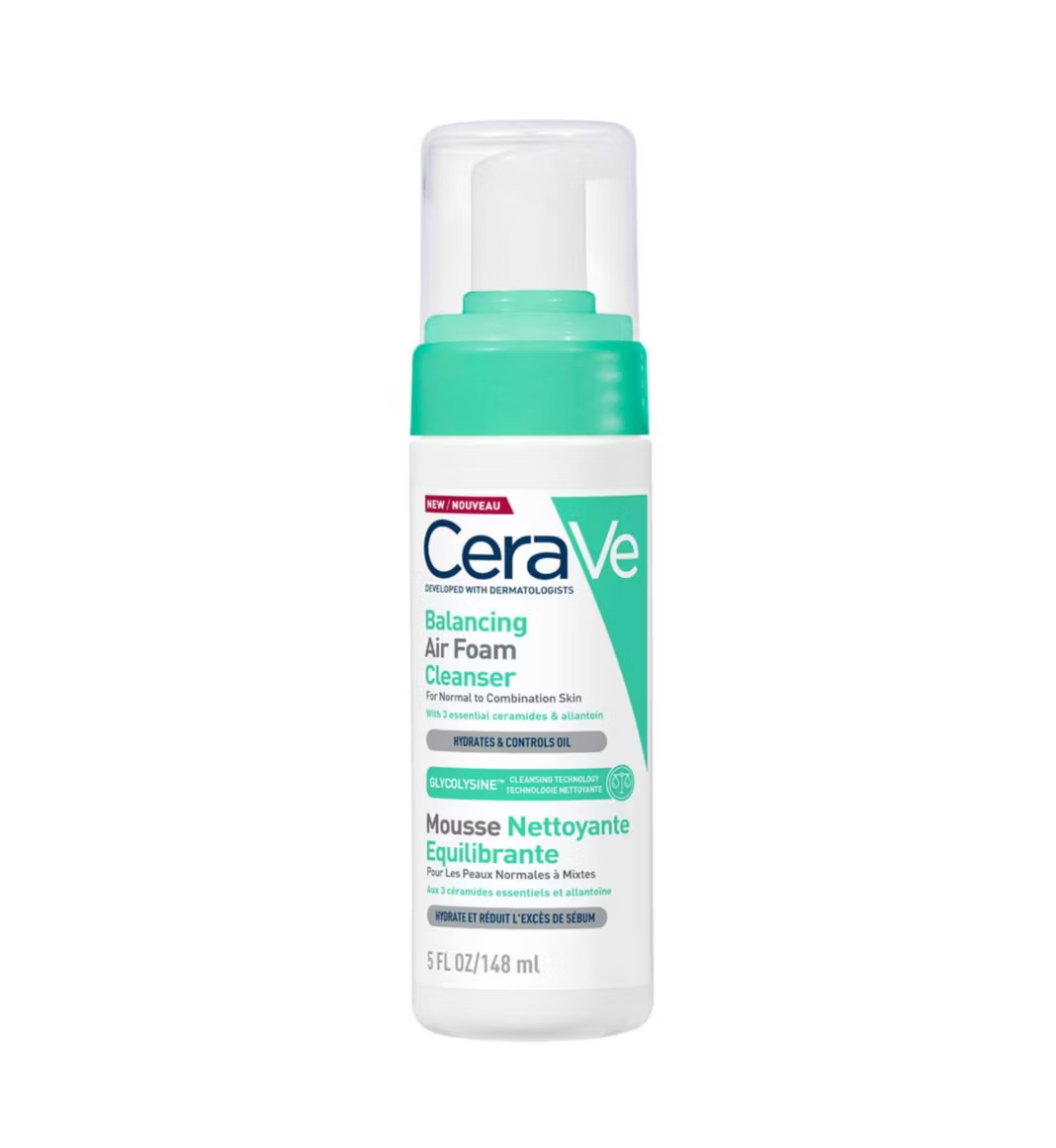 CeraVe Balancing Air Foam Foaming Facial Cleanser for Normal to Combination Skin 148ml | CC Hair & Beauty UK