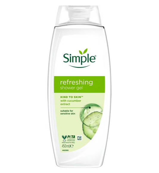 Simple Kind to Skin Shower Gel Refreshing 225ml | CC Hair & Beauty UK