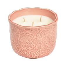 The Pioneer Woman 3-Wick Embossed Ceramic Candle, Gingerbread & Spice, 16 oz