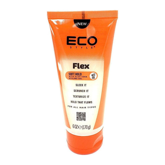 Eco Styler Flex Soft Hold Styling Gel 6oz tub for braiding, edges and curl definition