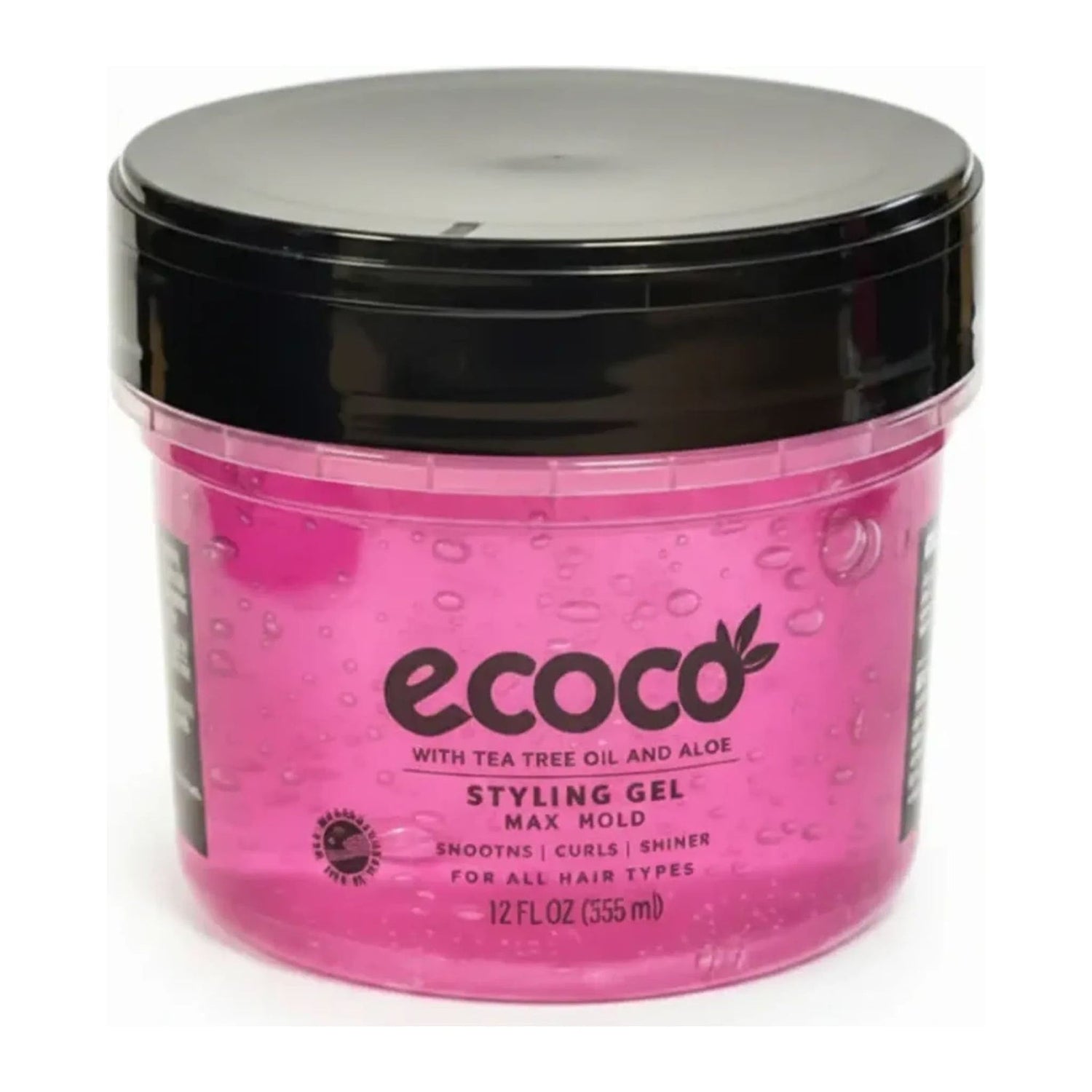Ecoco Styling Gel Pink Max Hold 355ml pack for strong long-lasting hair styling
