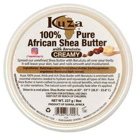 Kuza 100% African Shea Butter Creamy Yellow 227G - product detail | CC Hair & Beauty