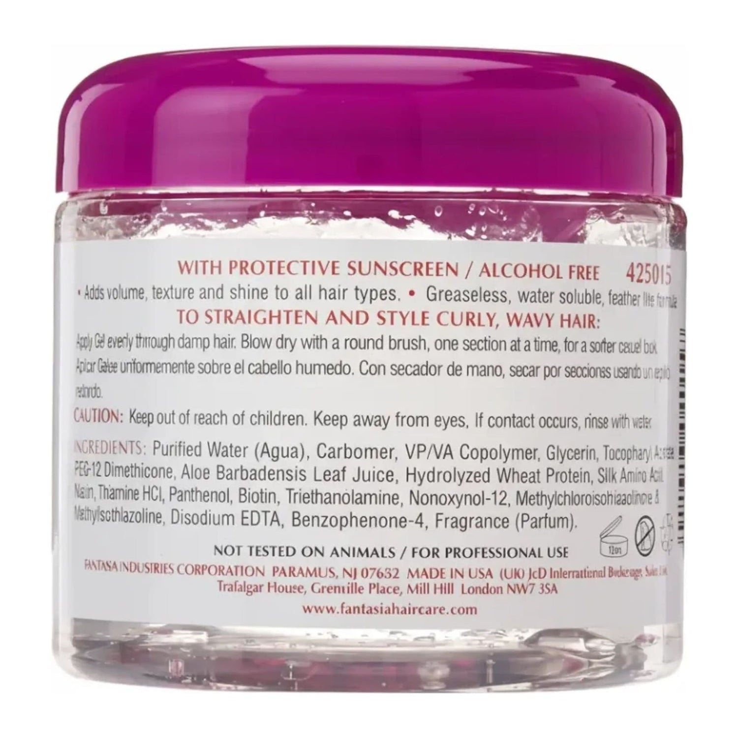 IC Fantasia Frizz Buster Straightening Gel 20 fl oz bottle for frizzy hair