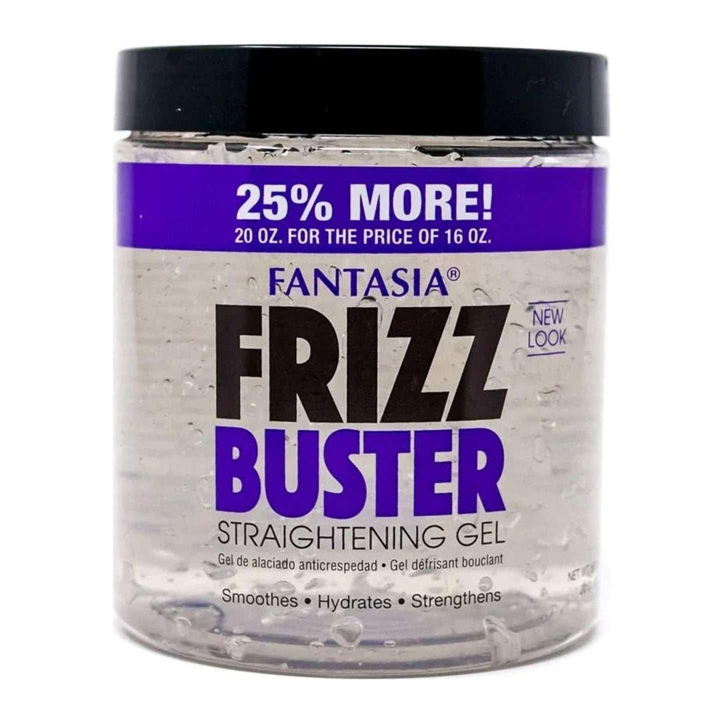 IC Fantasia Frizz Buster Straightening Gel 20 fl oz bottle for frizzy hair