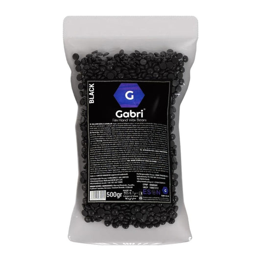 Gabri Professional Film Hand Wax Beans Black 500g pouch of stripless hard wax beads