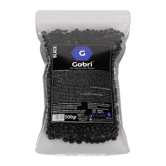 Gabri Professional Film Hand Wax Beans Black 500g pouch of stripless hard wax beads