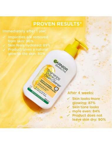 Garnier Skin Active Brightening Vitamin C Cream Cleanser 250ml - view 3