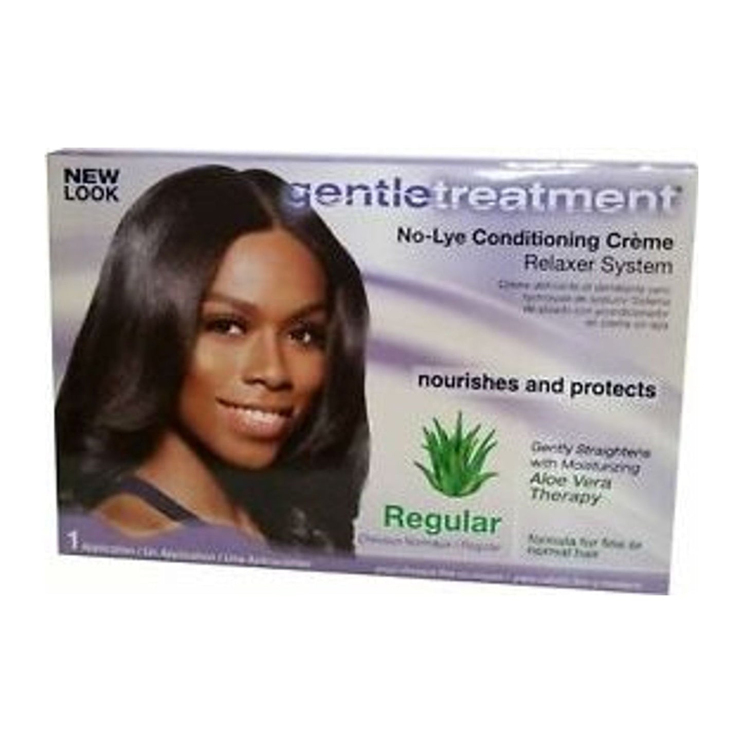 Gentle Treatment No-Lye Conditioning Creme Relaxer Kit Regular strength box for straightening afro hair