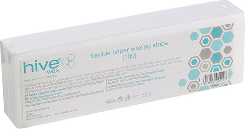 Hive Flexible Paper Waxing Strips (100) | Shop at CC Hair & Beauty UK