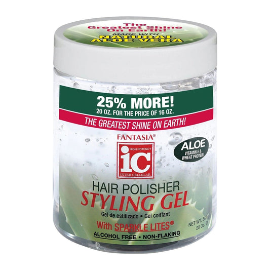 IC Fantasia Hair Polisher Styling Gel with Sparkle Lites 20oz (454g) tub