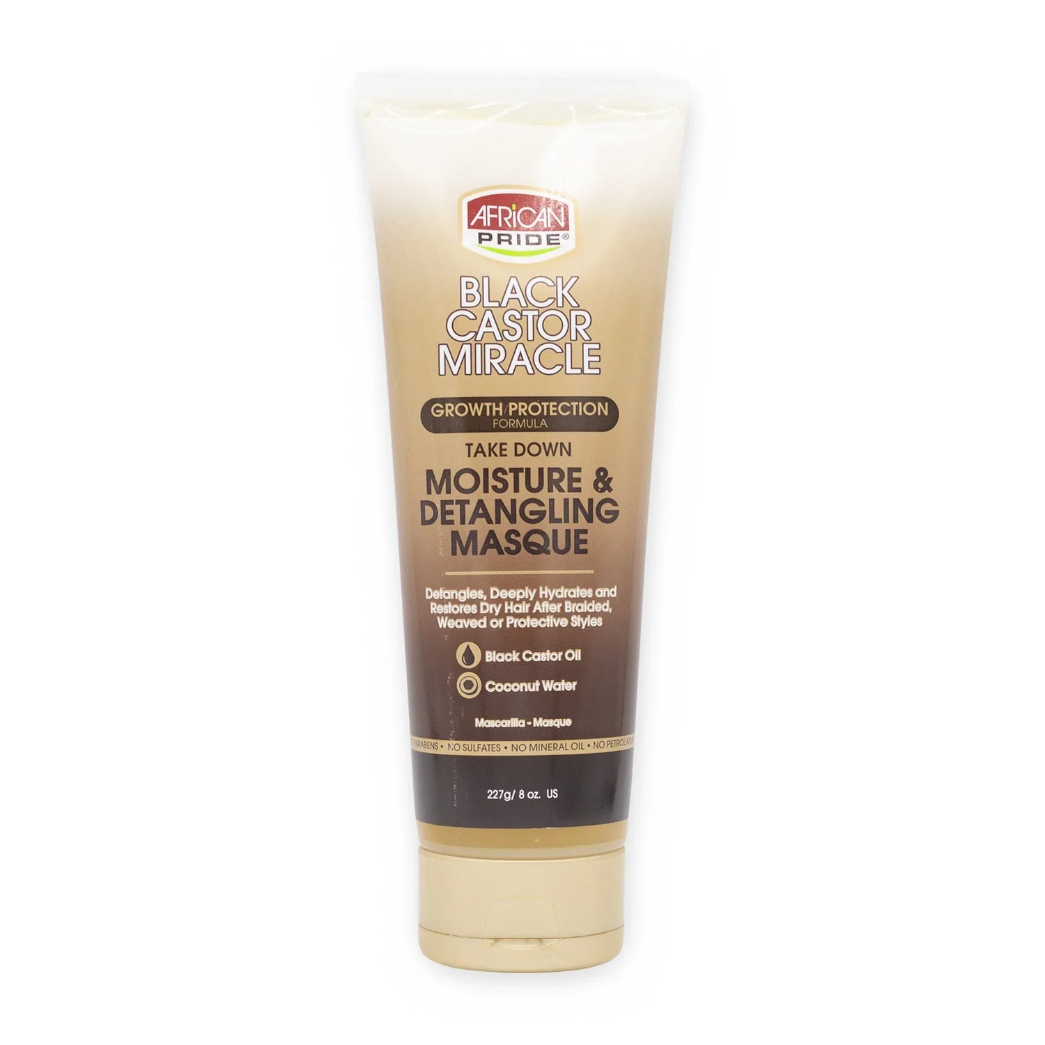 African Pride Black Castor Mositure & Detangle Masque 8oz