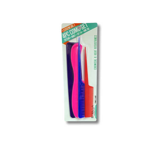Stella Collection (Essential) Comb Set 4 Pcs #1111Ast | Shop at CC Hair & Beauty UK