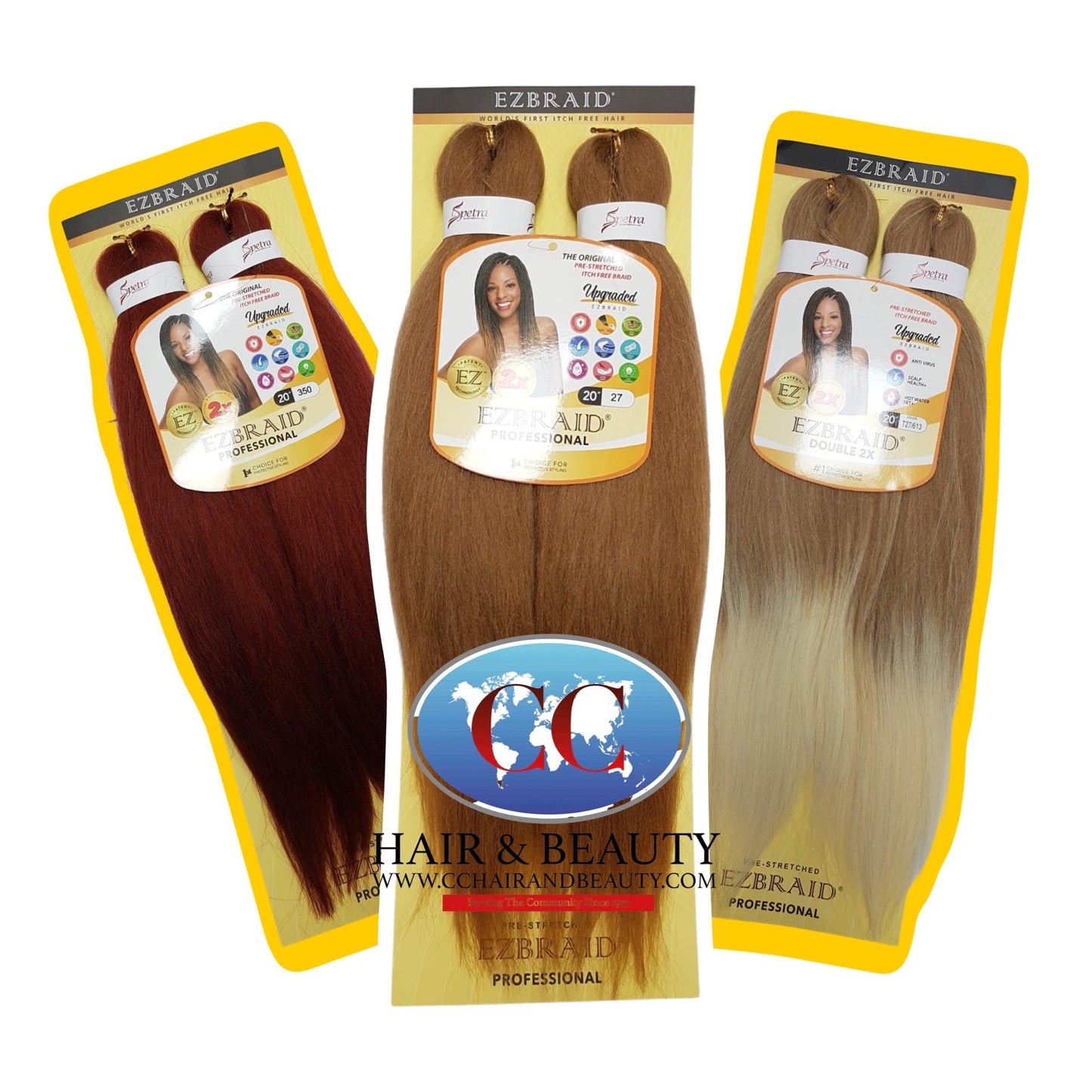 Spetra EZ Braid Pre-Stretched Braiding Hair - 20" x 2 Bundles - view 2