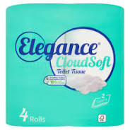 Elegance Cloud Soft Toilet Tissue 4 Rolls