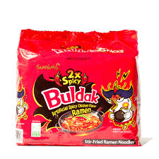 Buldak  Hot Chicken Flavour Ramen Noodles 5 Pack (2X Spicy) 700g