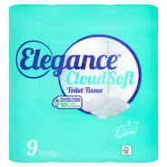 Elegance Cloud Soft Toilet Tissue 9 Rolls