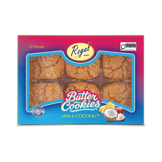 Regal Jam & Coconut Butter Cookies 12pc (250g)