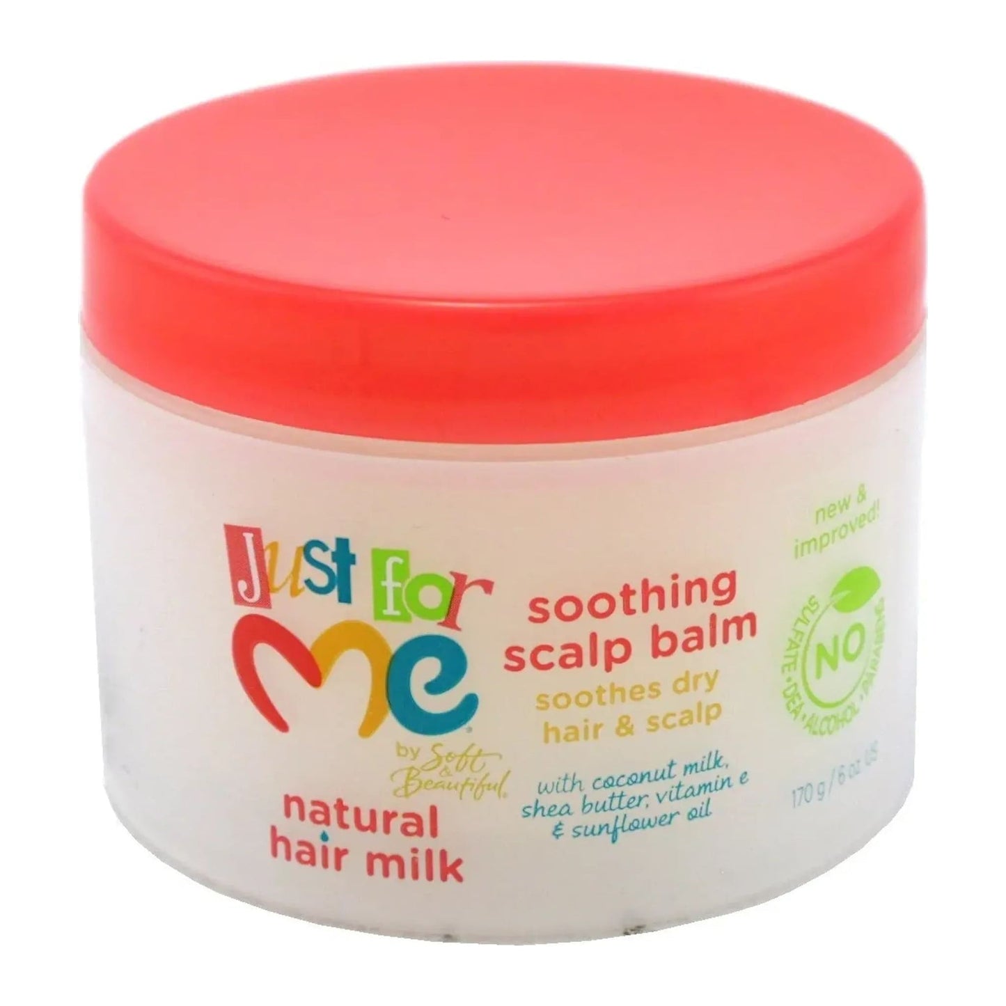 Just For Me Natural Hair Milk Soothing Scalp Balm 6oz jar for dry, tight scalps