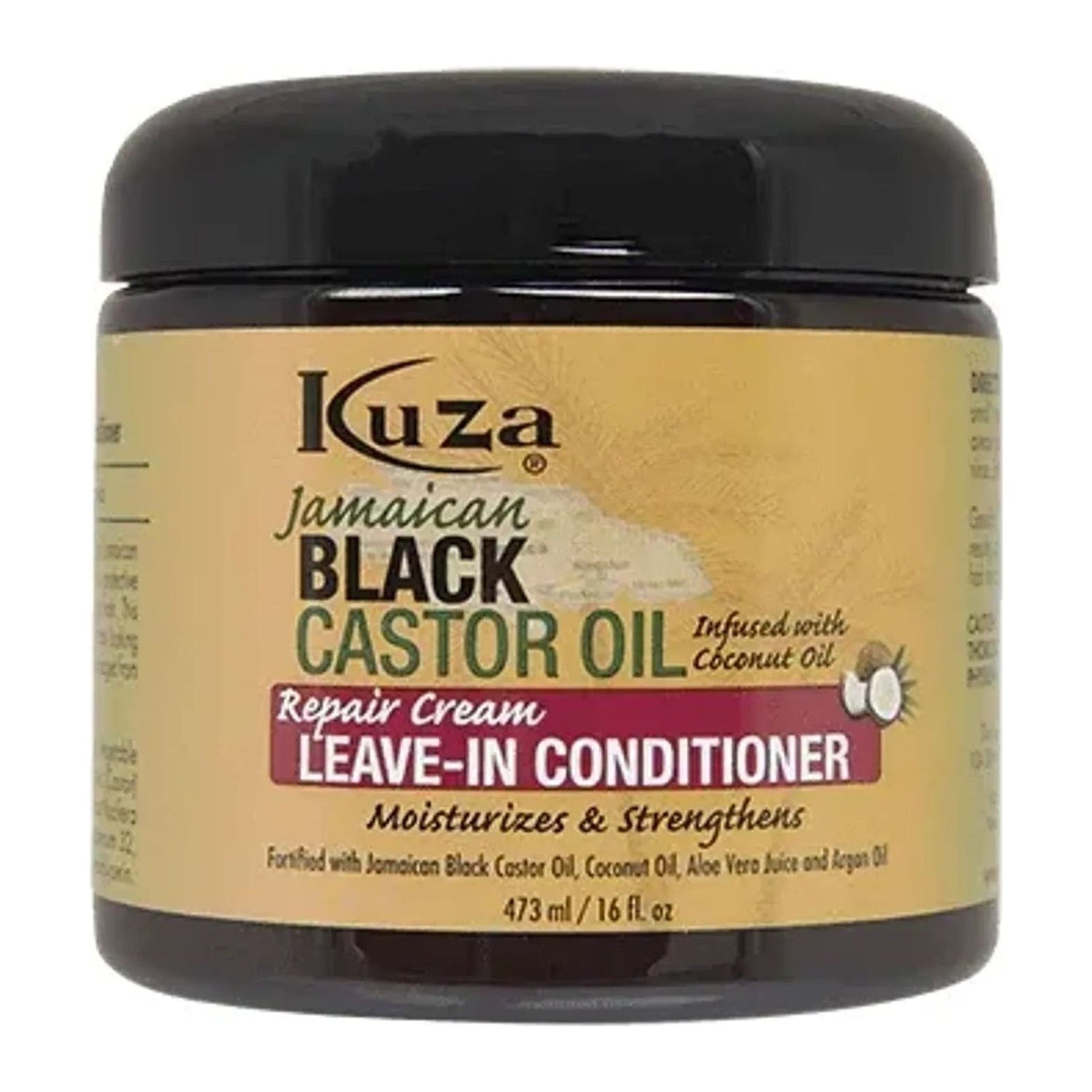Kuza Jamaican Black Castor Oil Repair Cream Leave-In Conditioner 16oz tub