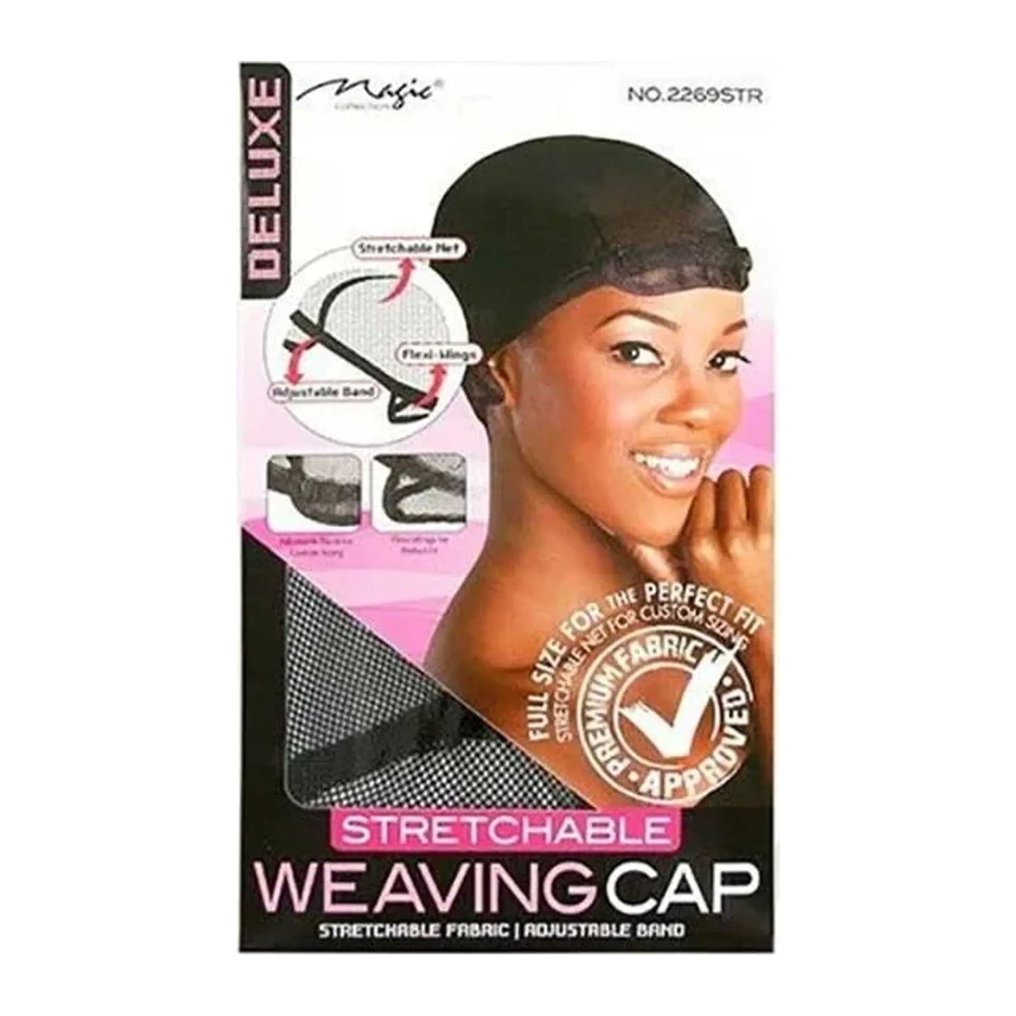 Magic Collection Stretchable Weaving Cap 2269Str for wearing under weaves and wigs
