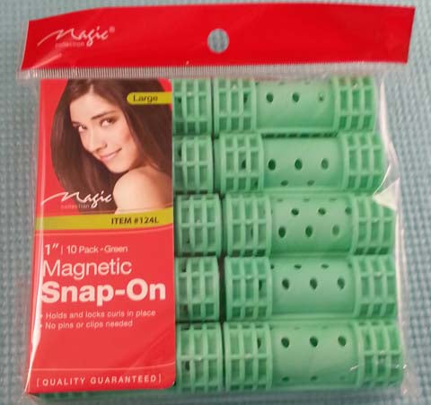 Magic Large Magnetic Snap-On 10 Pack (Green) #124L | Shop at CC Hair & Beauty UK