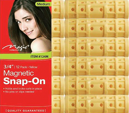 Magic Medium Magnetic Snap-On 12 Pack (Yellow) 124M | Shop at CC Hair & Beauty UK
