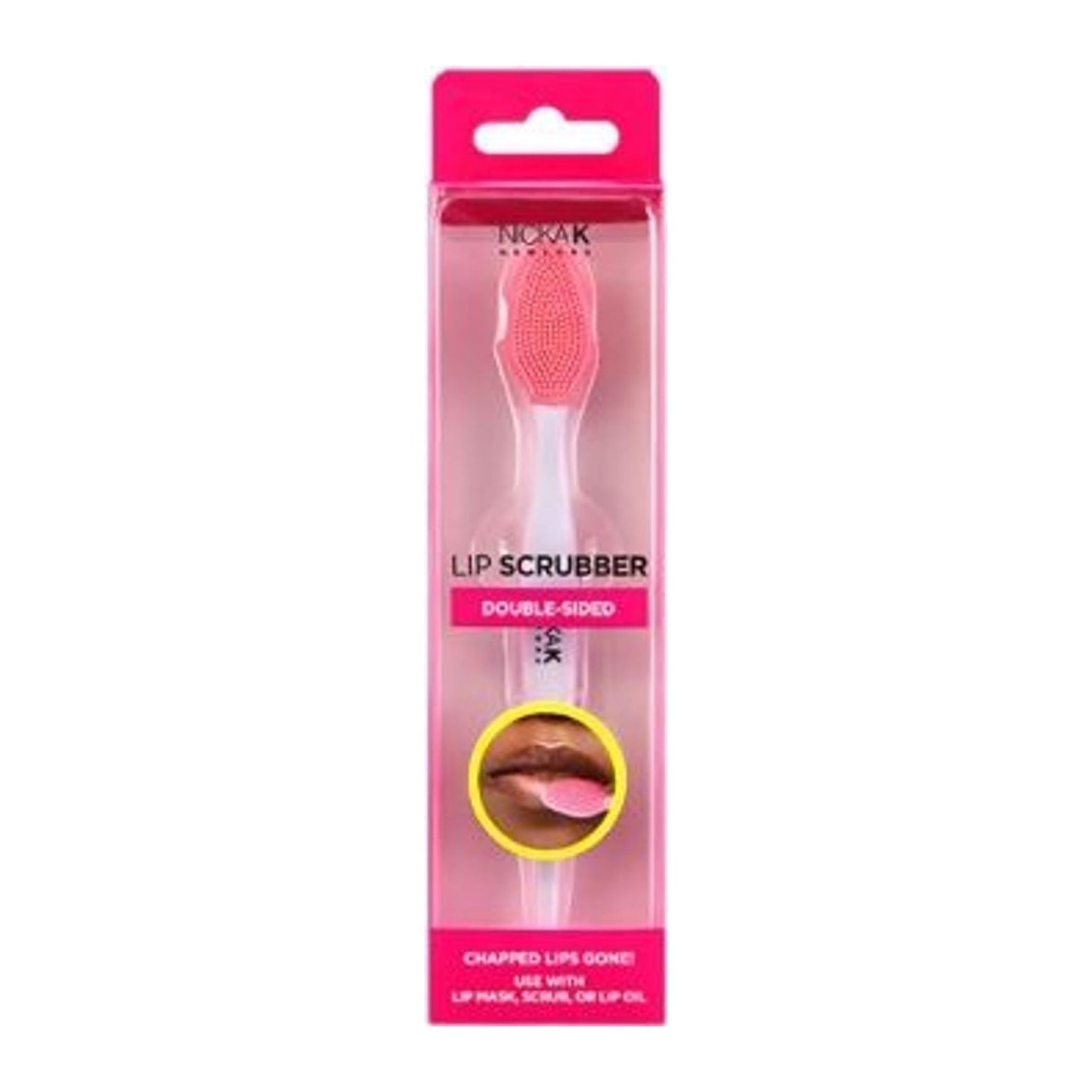 Nicka K New York double sided lip scrubber with bristle side and round massage side