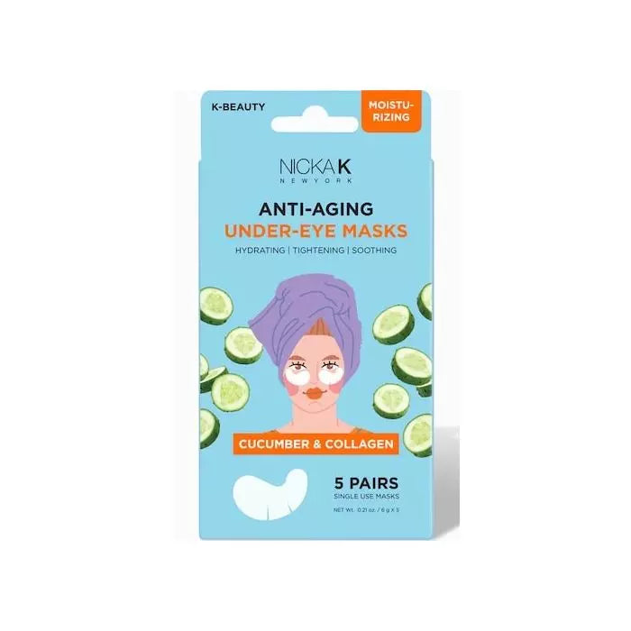 Nicka K Anti Aging Under Eye Mask Cucumber & Collagen 5 Pairs | Shop at CC Hair & Beauty UK