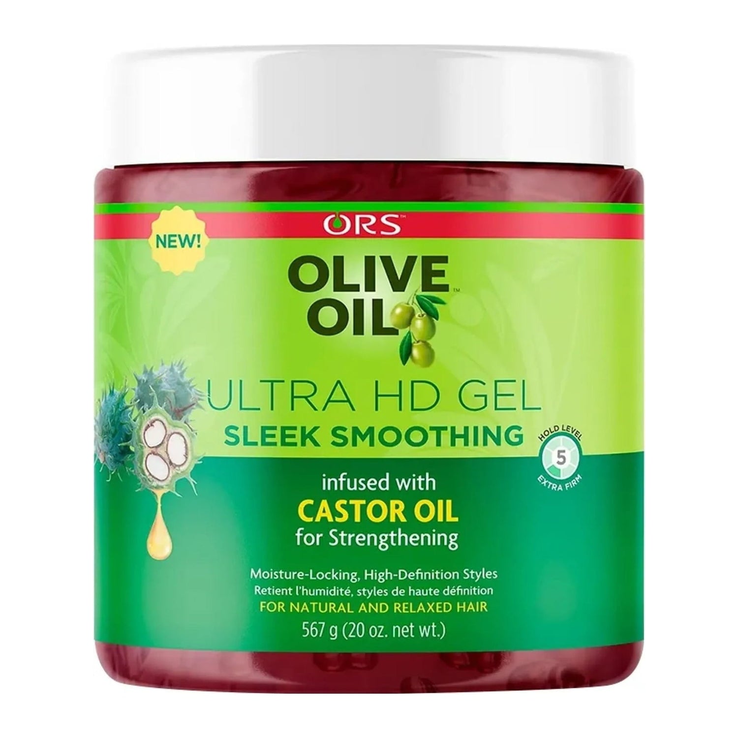 Organic Root Stimulator Olive Oil Ultra Hold Gel Sleek Smoothing 20oz tub