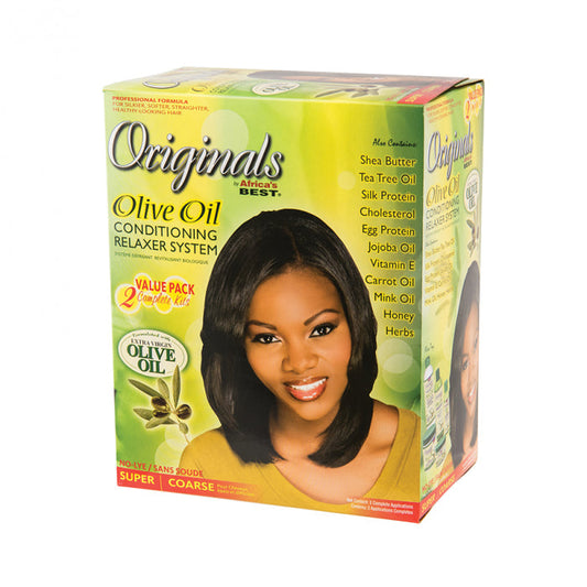 Africa's Best - Olive Oil Africas Best Originals Olive Oil Conditioning Relaxer 2 Value Pack | CC Hair & Beauty Leeds